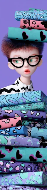 Free teacher bookmark featuring a man with glasses peeking through books